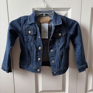Levi's Denim Jacket 4T Blue Cotton Unisex Baby & Toddler Button Up Long Sleeve